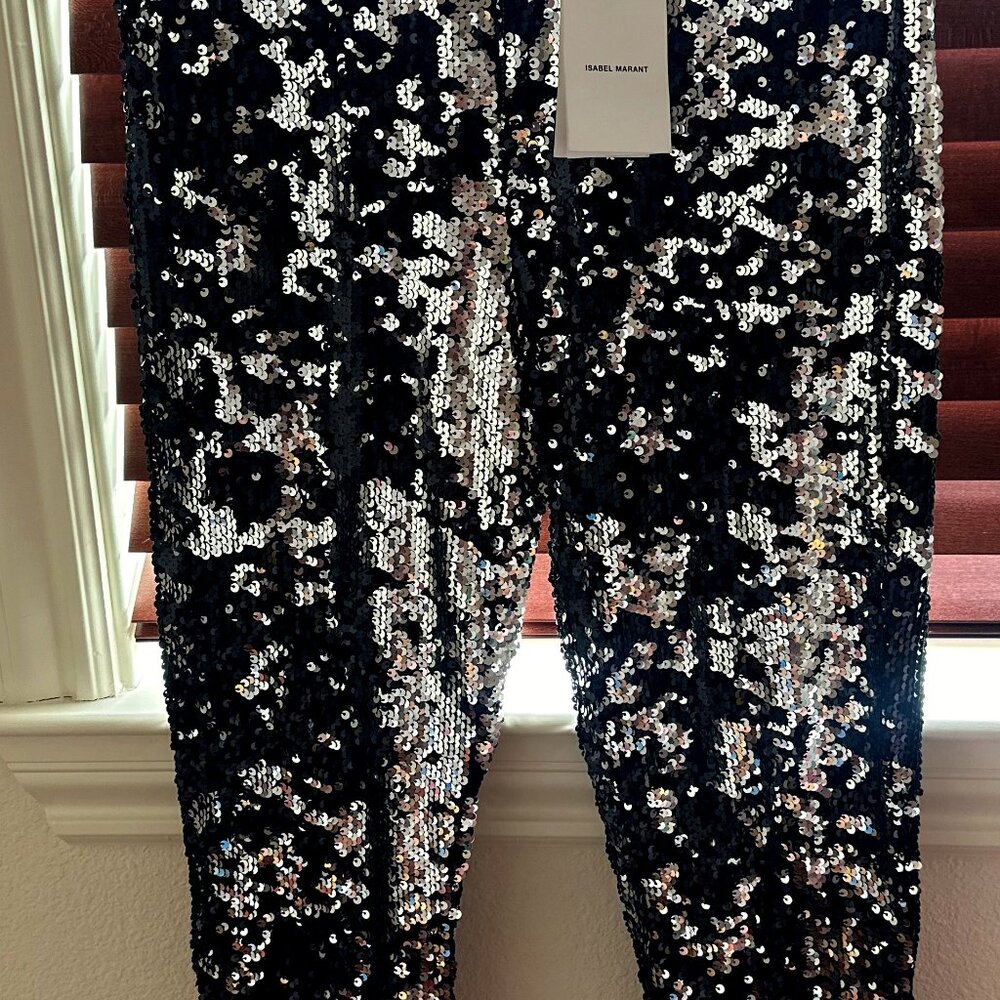 Isabel Marant 100% Cotton Sequin Pants- Size 40